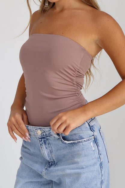 בגד גוף סטרפלס כיווץ