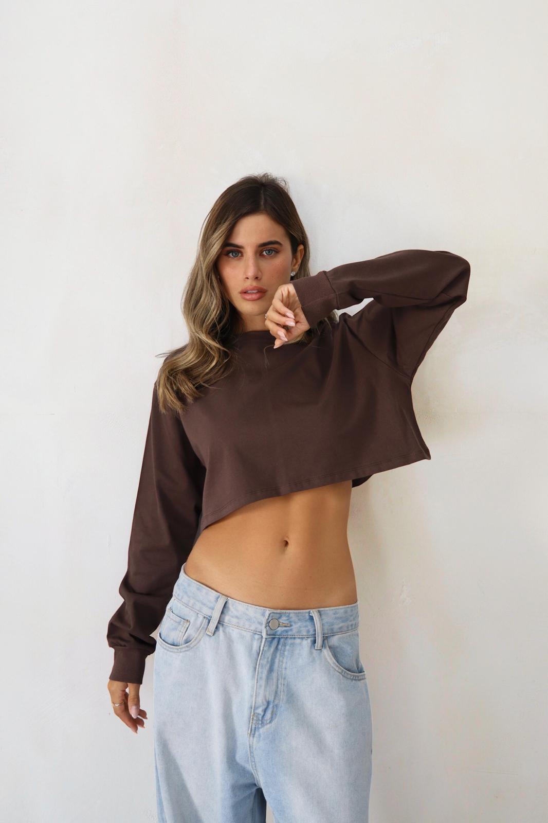 חולצת קרופ מנג'ט