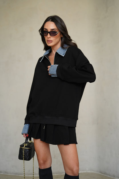 חליפת חצאית שילוב ג'ינס